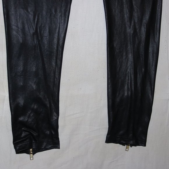 Wet Seal Faux Leather Pants ZIPPER BOTTOMS w25x27 - Picture 4 of 10